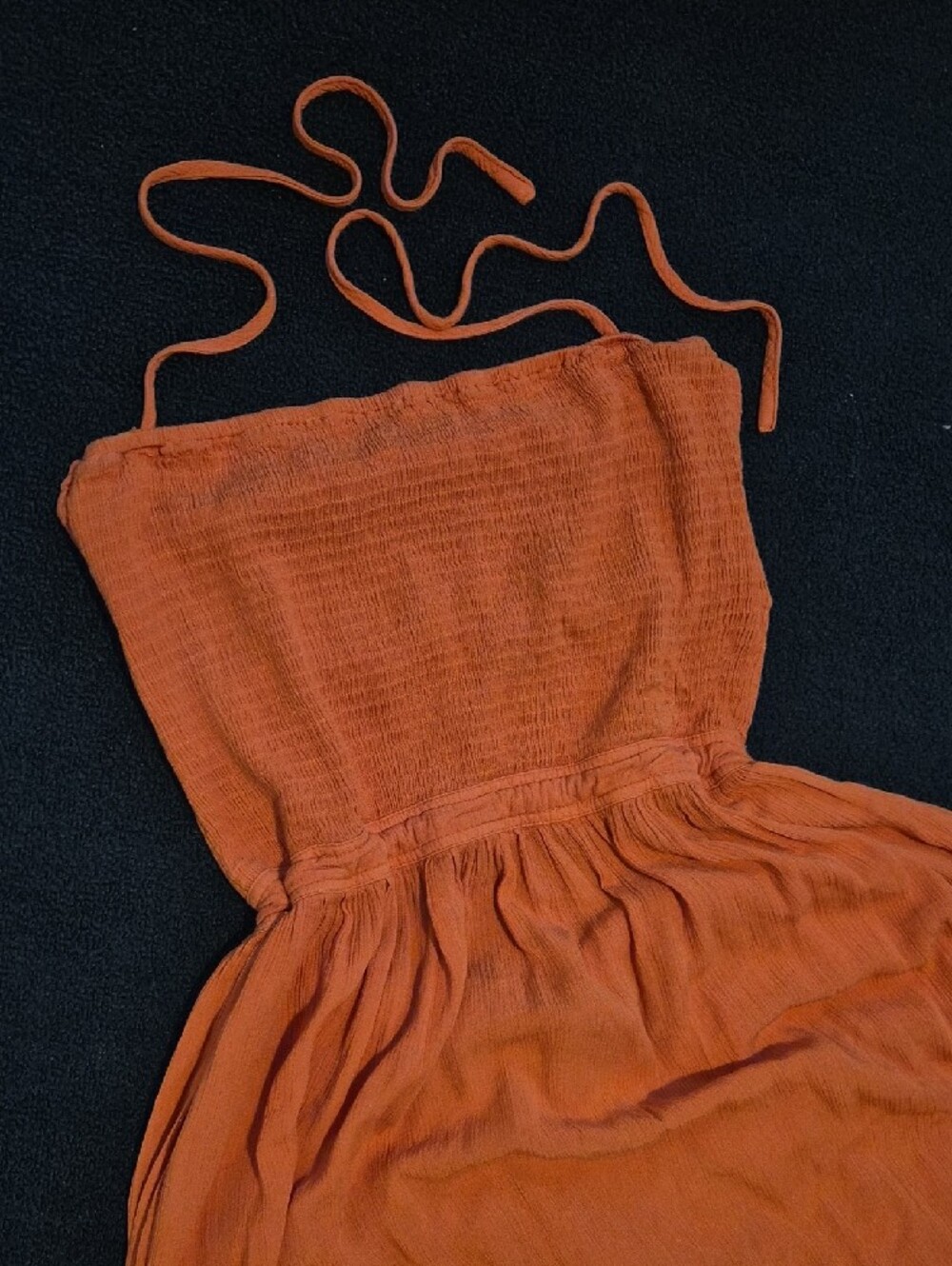 Backless Orange Tiered Ruffle Maxi - Picture 6 of 6